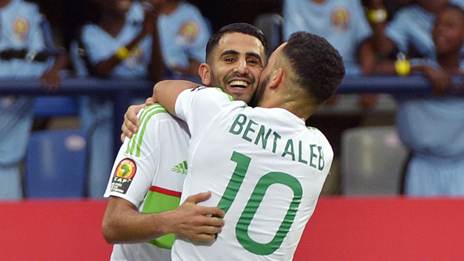 Riyad Mahrez scored twice to salvage a 2-2 draw for Algeria against Zimbabwe on Sunday.