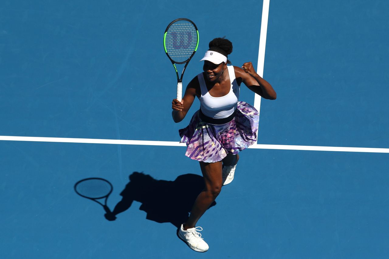 ... while Venus Williams, who turns 37 this year, edged out Ukraine's Kateryna Kozlova 7-6, 7-5.