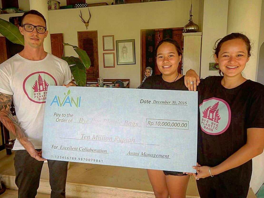 Donating to "Bye Bye Plastic Bags" campaigners Melati and Isabel Wijsen, who successfully lobbied the Balinese government to ban plastic bags by 2018.  