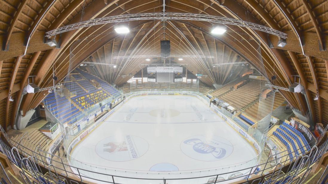 <strong>Play politics -- or hockey -- at Davos Sports Center: </strong>The Sports Center features an an open-air ice rink and the Vaillant Arena (pictured), one of the world's most stunning ice hockey stadiums. <br />
