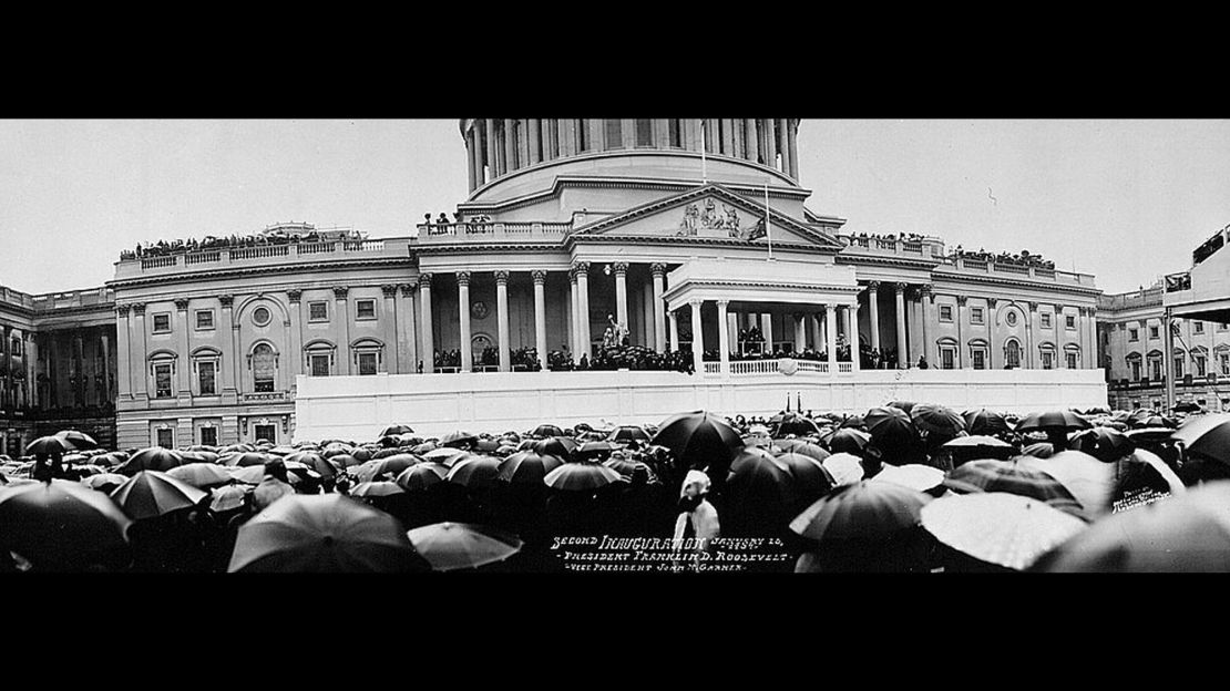 President Franklin D. Roosevelt's second inauguration received nearly an inch of rain. 
