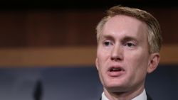 WASHINGTON, DC - NOVEMBER 30:  Sen. James Lankford (R-OK) answers questions during a press conference at the U.S. Capitol on wasteful spending by the federal government November 30, 2015 in Washington, DC. Lankford released a report entitled "Federal Fumbles: 100 ways the government dropped the ball" during the press conference.  (Photo by Win McNamee/Getty Images)