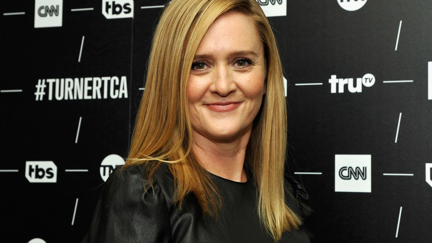 Host/Executive Producer Samantha Bee of 'Full Frontal With Samantha Bee' poses in the green room during the TCA Turner Winter Press Tour 2017 Presentation at The Langham Resort on January 14, 2017 in Pasadena, California.