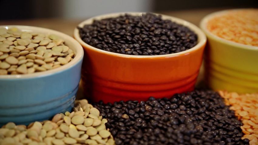 Lentils are packed with iron.