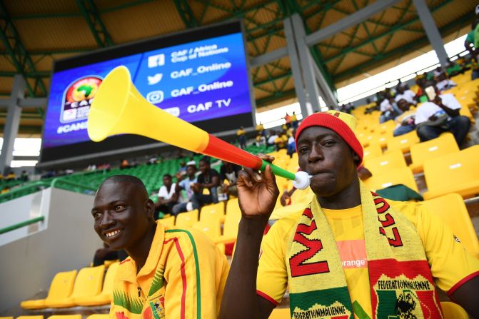Mali supporters were already filling the stadium as they awaited the start of their match against Egypt. 