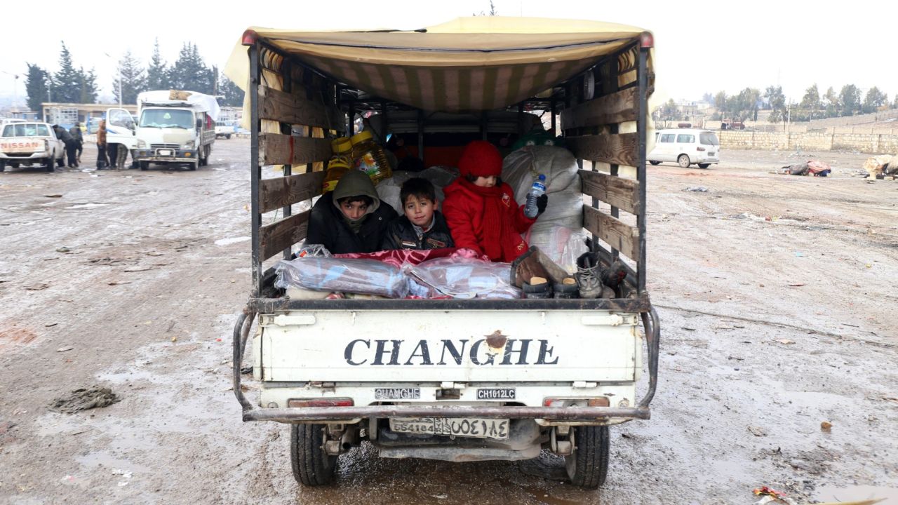 Thousands of Syrians fled Aleppo in December as government forces retook the city from rebels.