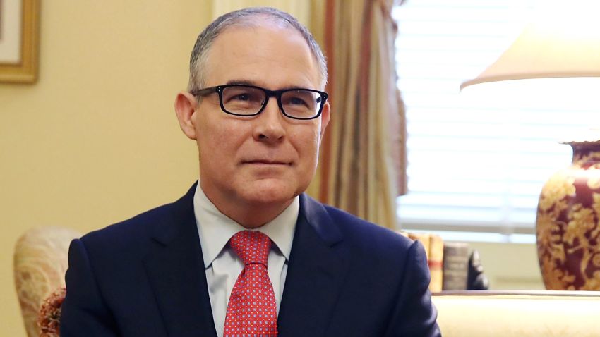 WASHINGTON, DC - JANUARY 06: Oklahoma Attorney General and President-elect Donald Trump's nominee to head the Environmental Protection Agency (EPA), Scott Pruitt, meets with Senate Majority Leader Mitch McConnell (R-KY), on Capitol Hill January 6, 2017 in Washington, DC.  (Photo by Mark Wilson/Getty Images)