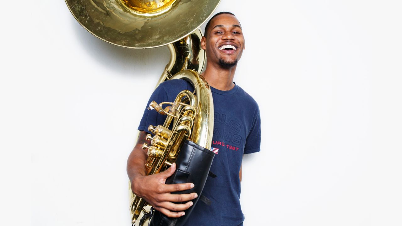"We all feel like... America loves us. We're America's band right now," says Alex Liddell Jr., a senior at Talladega College in Alabama. He plays sousaphone in the school's marching band, which is set to perform in the parade at Donald Trump's inauguration. 