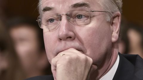 Rep. Tom Price, R-GA, testifies before the Health, Education, Labor, and Pensions Committee on his nomination to be the next health and human services secretary on Capitol Hill in Washington, DC on January 18, 2017. / AFP / Mandel Ngan (Photo credit should read MANDEL NGAN/AFP/Getty Images)