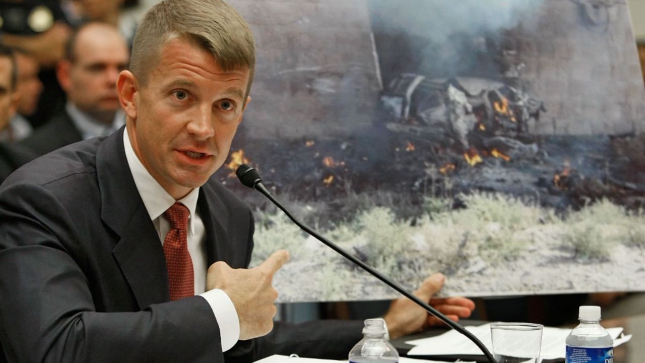 Erik Prince testifying on Capitol Hill