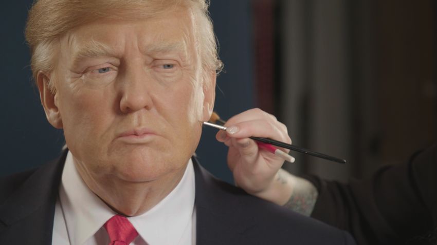 Madame Tussauds puts the finishing touches to the new waxwork. 