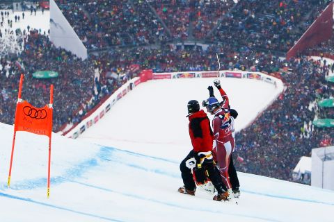 Svindal walked away from his spectacular crash but tore his anterior cruciate ligament and was ruled out for the season.