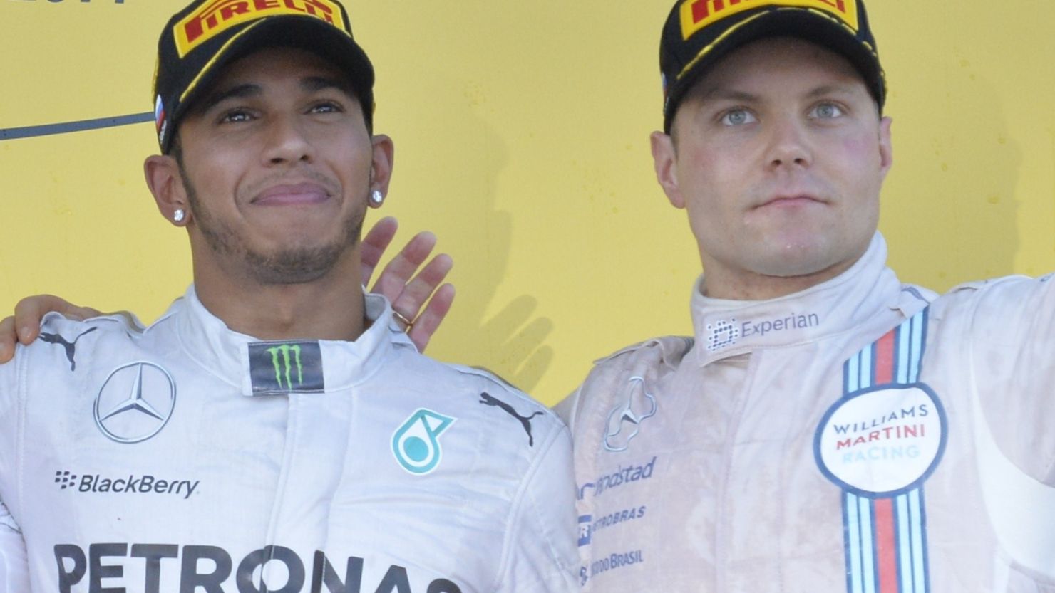 Lewis Hamilton (left) could face another close rivalry with new Mercedes teammate Valtteri Bottas.