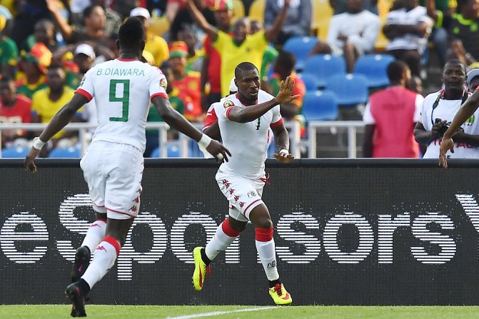 But it was Burkina Faso that struck first in Group A's second round of fixtures, with enforced substitute Préjuce Nakoulma getting his name of the scoresheet just past the half-hour mark.