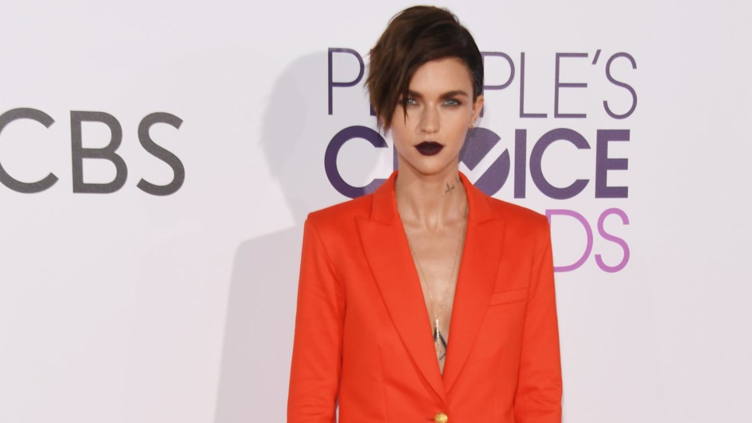 Actress Ruby Rose attends the People's Choice Awards 2017.