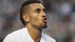 MELBOURNE, AUSTRALIA - JANUARY 18: Nick Kyrgios of Australia reacts during his second round match against Andreas Seppi of Italy on day three of the 2017 Australian Open at Melbourne Park on January 18, 2017 in Melbourne, Australia.  (Photo by Mark Kolbe/Getty Images)