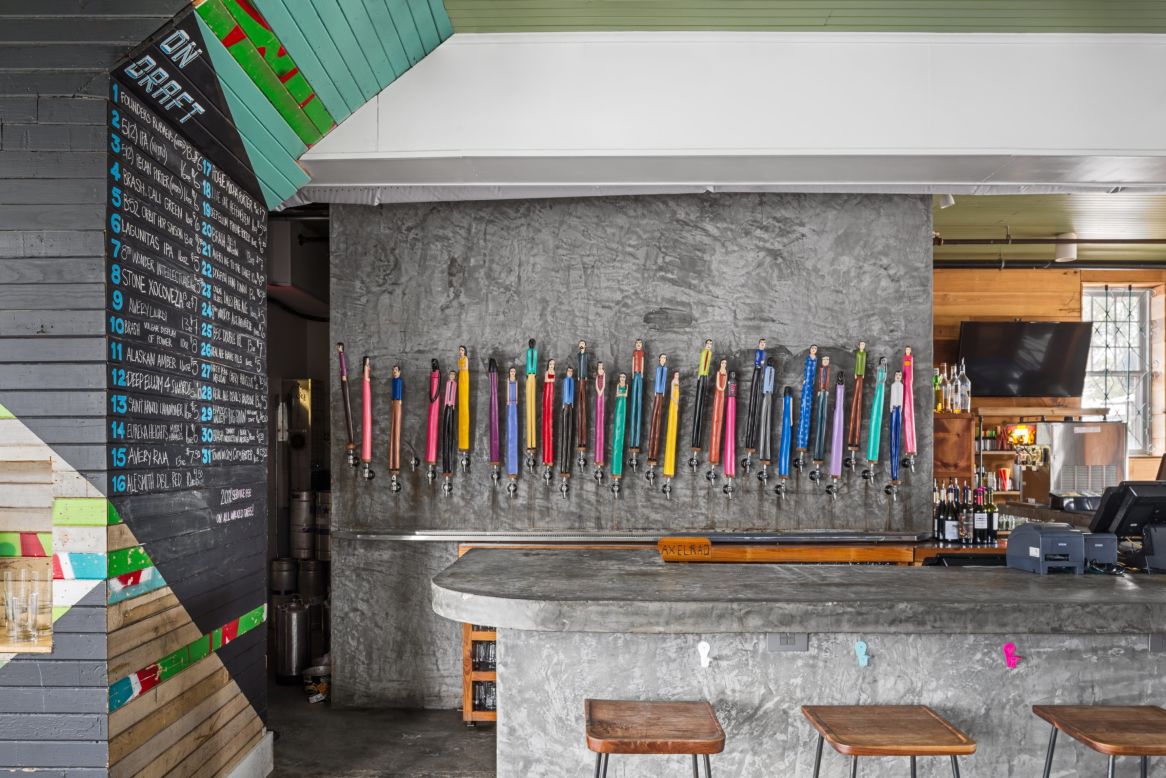 <strong>Axelrad</strong> -- Axelrad specializes in local and regional craft beers poured via colorful tap handles created by a Venezuelan artist. 