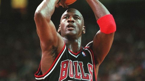 Michael Jordan in 1997 (Photo by Alexander Hassenstein/Bongarts/Getty Images)