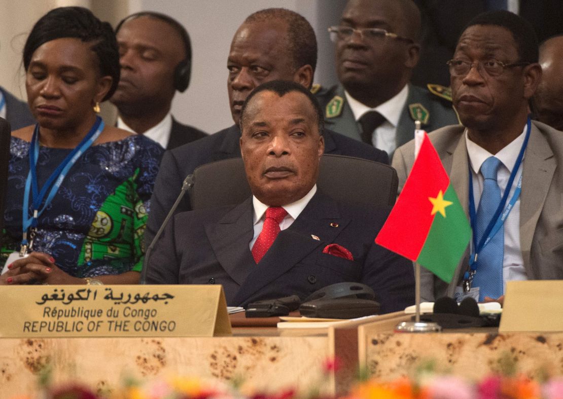 Denis Sassou-Nguesso, president of the Republic of the Congo