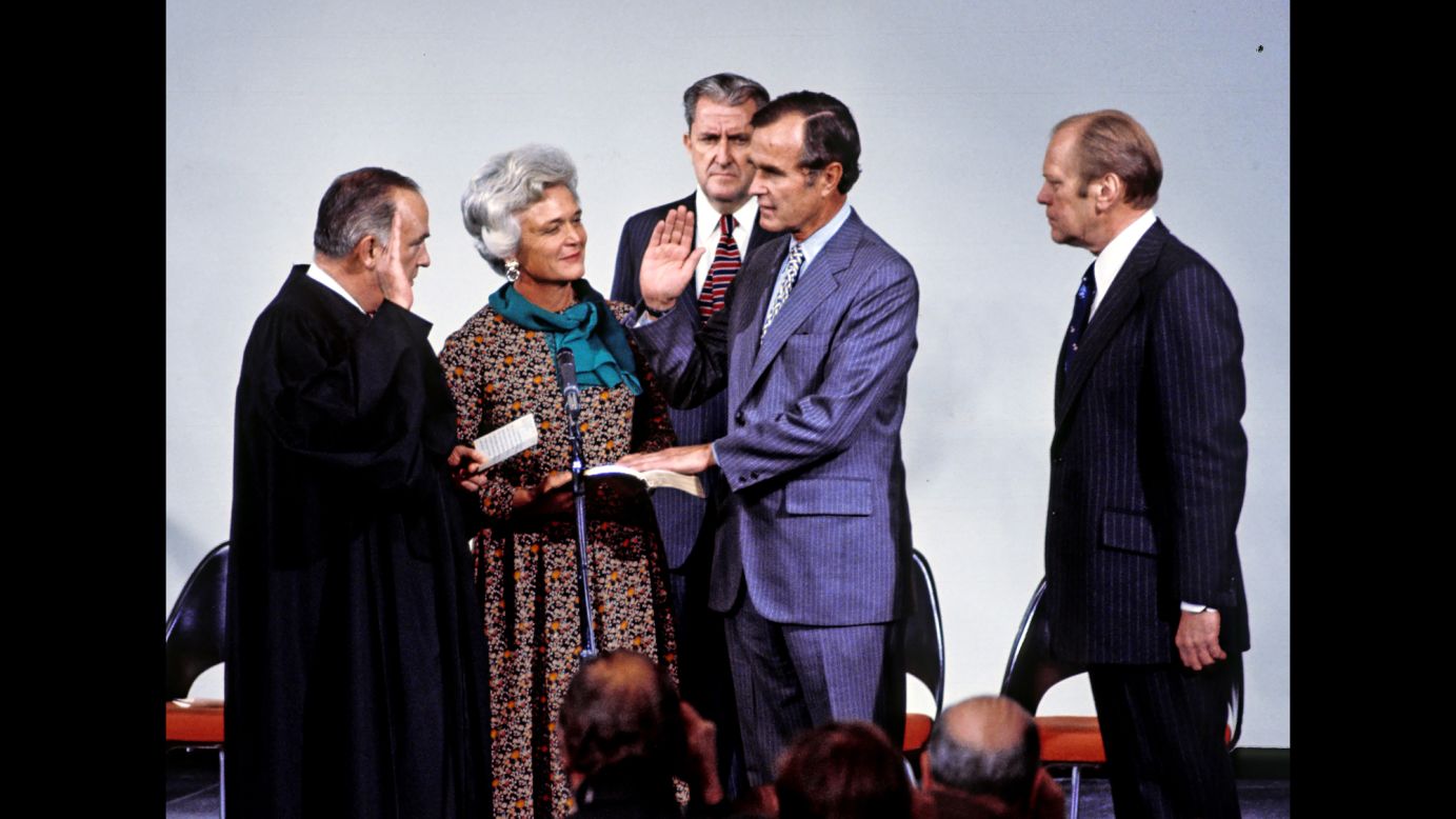 George H.W. Bush is sworn in as director of the CIA on January 30, 1976.