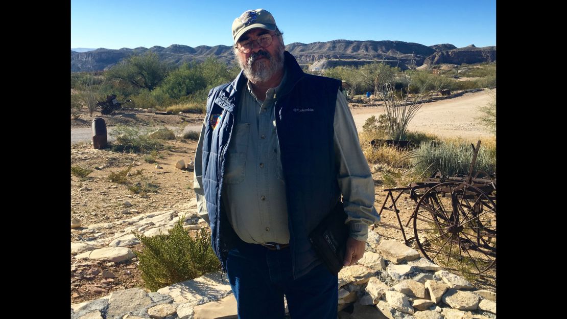 Marcos Paredes lives near Terlingua, Texas, and spent years as a law enforcement officer patrolling the Rio Grande.