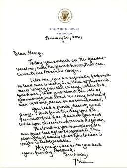 clinton to bush letter