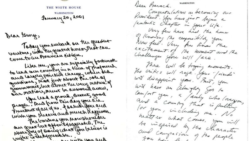 These Letters From Outgoing To Incoming Presidents Show The Grace In Politics Cnn Politics 