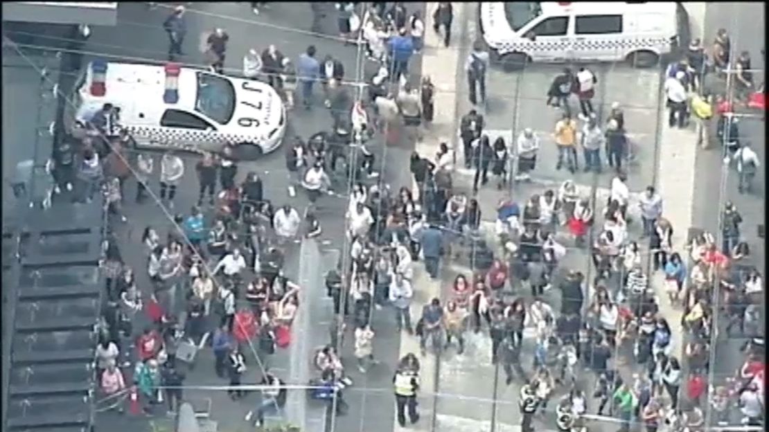 Bourke Street was packed with shoppers when the incident took place.