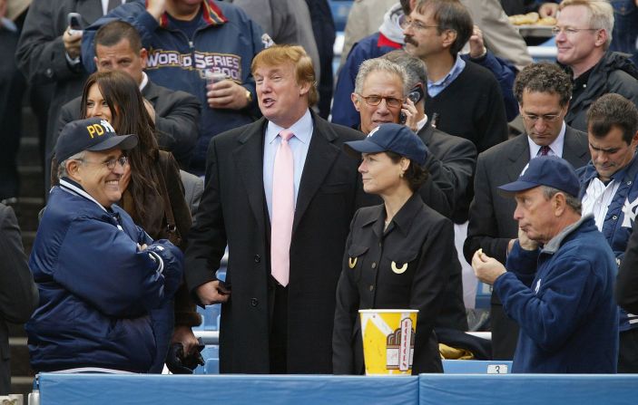 Trump, seen here on a visit to watch the New York Yankees, has also trumped up his baseball ability as a young man, telling MSNBC last year: "I was the best baseball player in New York when I was young."