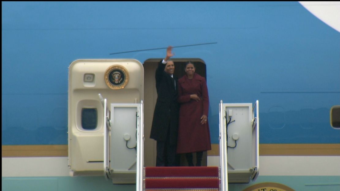The Obamas depart Friday from Joint Base Andrews for California.