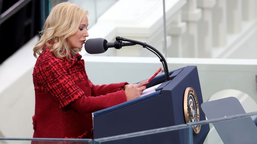 Pastor Paula White-Cain speaks on the West Front of the U.S. Capitol on January 20, 2017 in Washington, DC. In today's inauguration ceremony Donald J. Trump becomes the 45th president of the United States.
