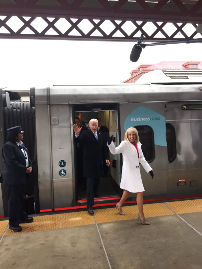 Joe Biden takes the Amtrak home