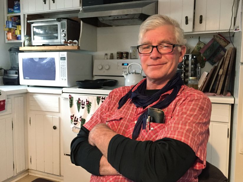 Bill Baker, 59, is the veterinarian in town and focuses as much as 90% of his practice on cows and calves, the rest on horses, dogs and cats. He likes living in a place that's quiet and where residents don't need to be entertained. "People don't mess with you," he says. "You live your life." 