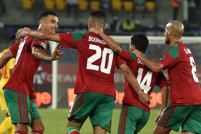 There was little over 10 seconds between Morocco's corner and Togo's goal, but the Atlas Lions came out fighting, with Aziz Bouhaddouz planting a header past Kossi Agassa to equalize.  
