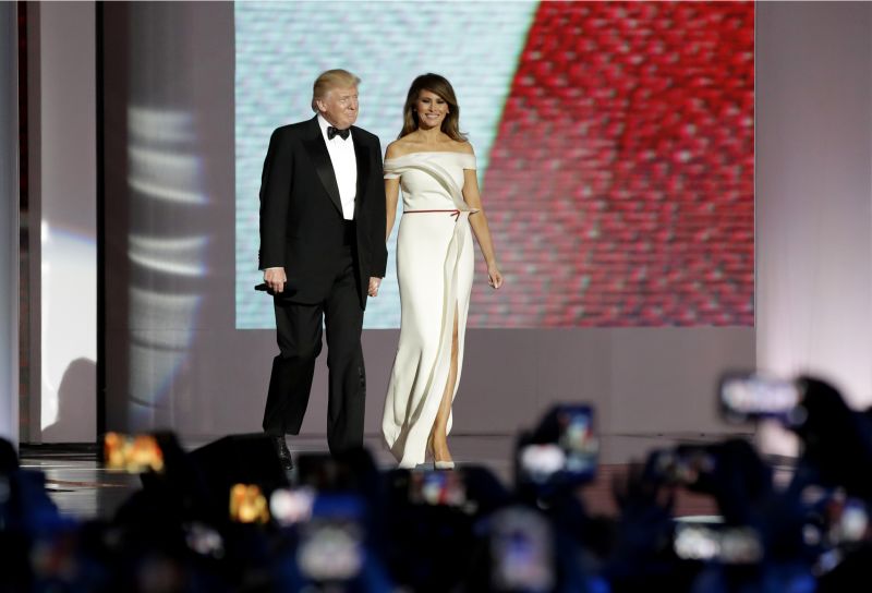 Melania trump shop white dress inauguration