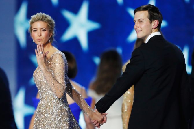 Ivanka Trump dances with her husband, Jared Kushner, at the Freedom Inaugural Ball. 