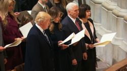 President Trump and first lady Ivanka Trump attend interfaith prayer at the National Cathedral in Washington
