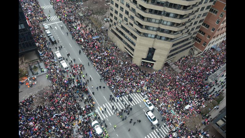 Comparing Trump's Inauguration Crowd To The Women's March | CNN Politics