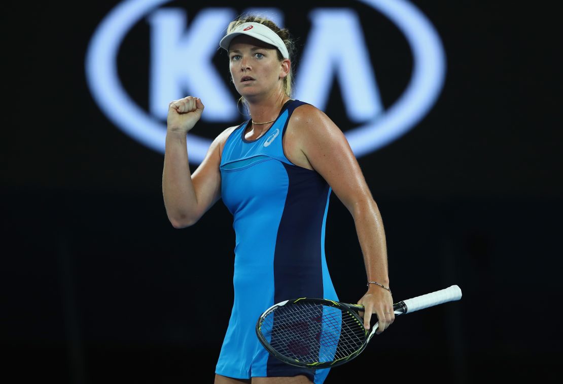 CoCo Vandeweghe played the match of her life to knock out top seed and defending champion Angelique Kerber of Germany.