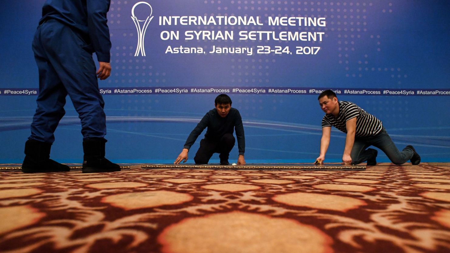The peace talks are being held in Kazakhstan's capital city, Astana.