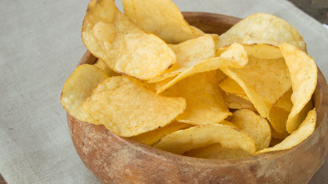 Crispy potato chips are another food with potentially high levels of acrylamide.