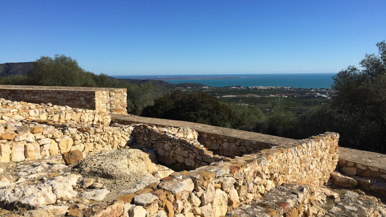 <strong>Moleta del Remai:</strong>  The Ebro Delta and the Catalonian coastline can be seen from the clifftop ruins of the Iberian settlement of Moleta del Remei. 