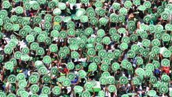 Chapecoense's supporters cheer before a friendly football match against Palmeiras -Brazilian Champion 2016- at the Arena Conda stadium in Chapeco, Santa Catarina state, in southern Brazil on January 21, 2017. Most of the members of the Chapocoense football team perished in a November 28, 2016 plane crash in Colombia. / AFP / NELSON ALMEIDA        (Photo credit should read NELSON ALMEIDA/AFP/Getty Images)