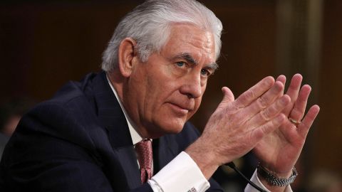 Former ExxonMobil CEO Rex Tillerson, U.S. President-elect Donald Trump's nominee for Secretary of State, testifies during his confirmation hearing before the Senate Foreign Relations Committee January 11, 2017 on Capitol Hill in Washington, DC.