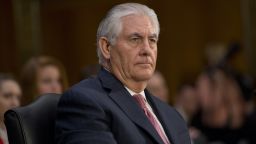 Rex Tillerson  testifies on Capitol Hill at his confirmation hearing to become the Secretary of State. Credit: Patsy Lynch/MediaPunch/IPX