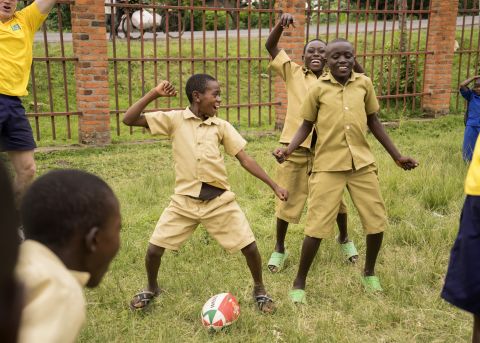 Rugby is now played in 74 primary schools and 56 secondary schools in Rwanda.