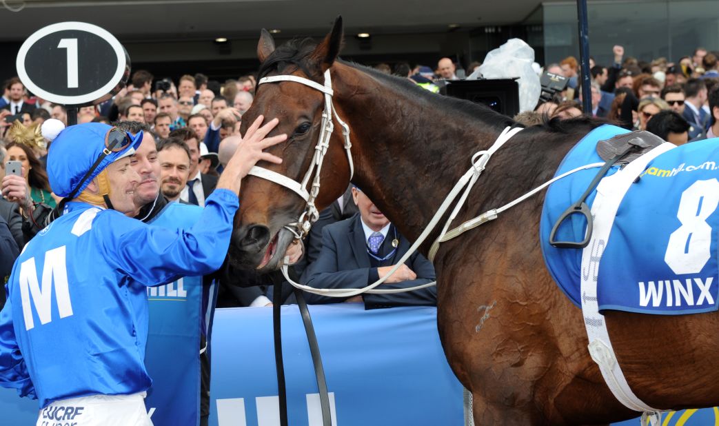 Winx won the Cox Plate for a second time in October.