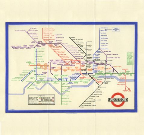 In 1933 electrical draughtsman Harry Beck straightened out the sprawling squiggly lines of the London tube map, producing a map that was clear, concise and almost beautiful in its sense of order. A radical drawing at the time, the style is still used to help people navigate urban underground networks around the world.