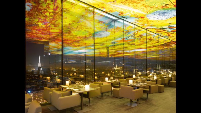 <strong>Le Loft Restaurant, Hotel Stephansdom, Vienna</strong><strong>:</strong> Designed by Jean Nouvel in collaboration with Swiss artist Pipilotti Rist, the rooftop restaurant combines Rist's willfulness with Nouvel's strict lines. There's more art to be created by chef Fabian Günzel.