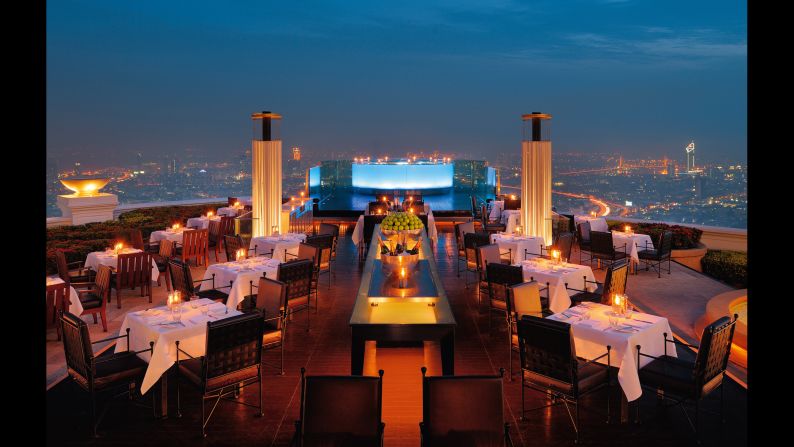 <strong>Sirocco Restaurant & Skybar, Bangkok: </strong>Located in the Dome of the State Tower, a 247-meter high skyscraper, Sirocco is located above the Lebua Hotel on the 63rd floor of the building. The bar and the renowned restaurant offer 360 degree views of the city. 